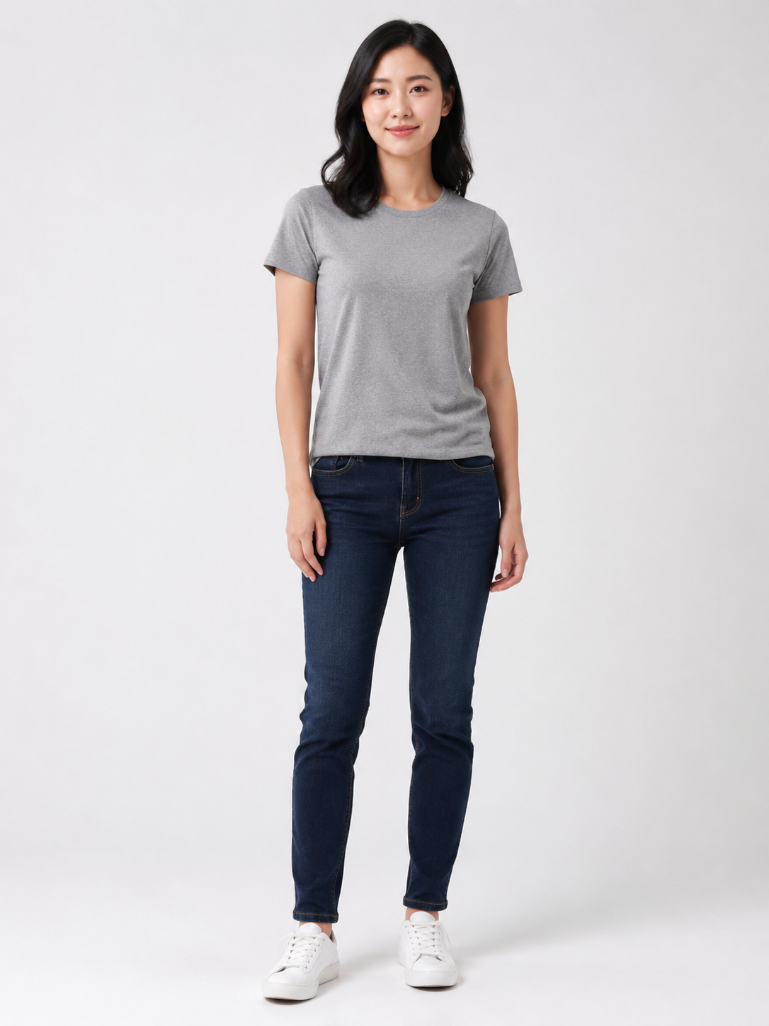 Original user photo for AI fashion video generation — full-body portrait example